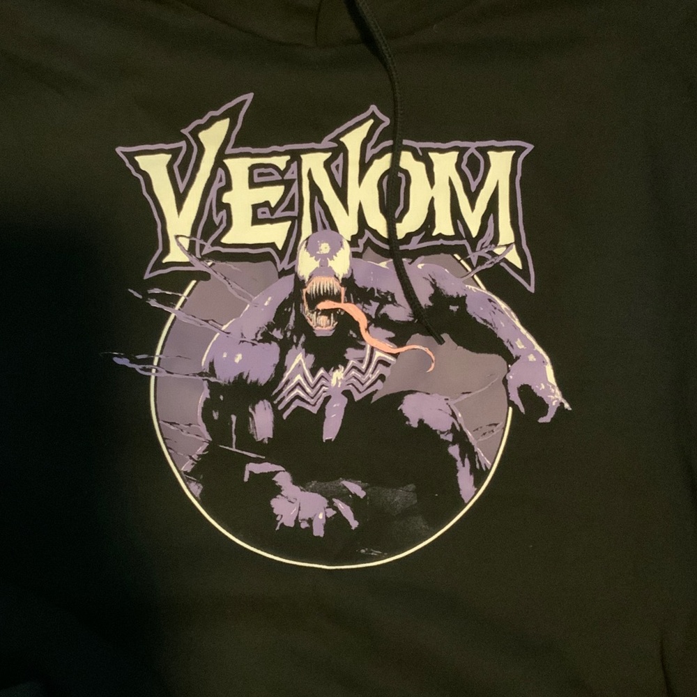 Marvel Venom Black and Purple Hoodie - Picture 2 of 2